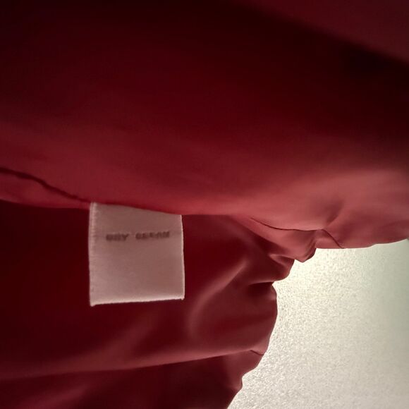 Charter Club Quilted Jacket Faux Fur Collar Faux Leather Trim Maroon Women's M - Picture 7 of 8